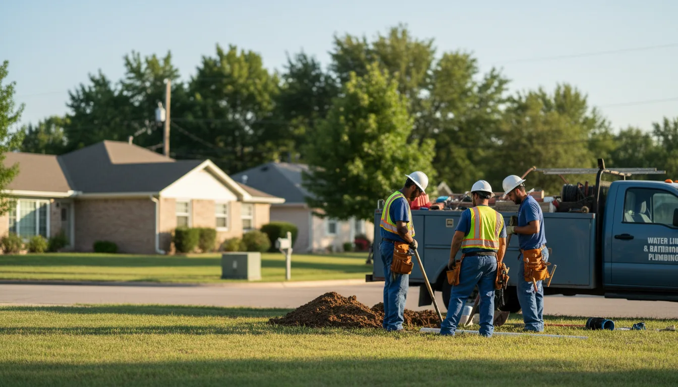 Residential water line and bathroom plumbing service in Dighton, KS